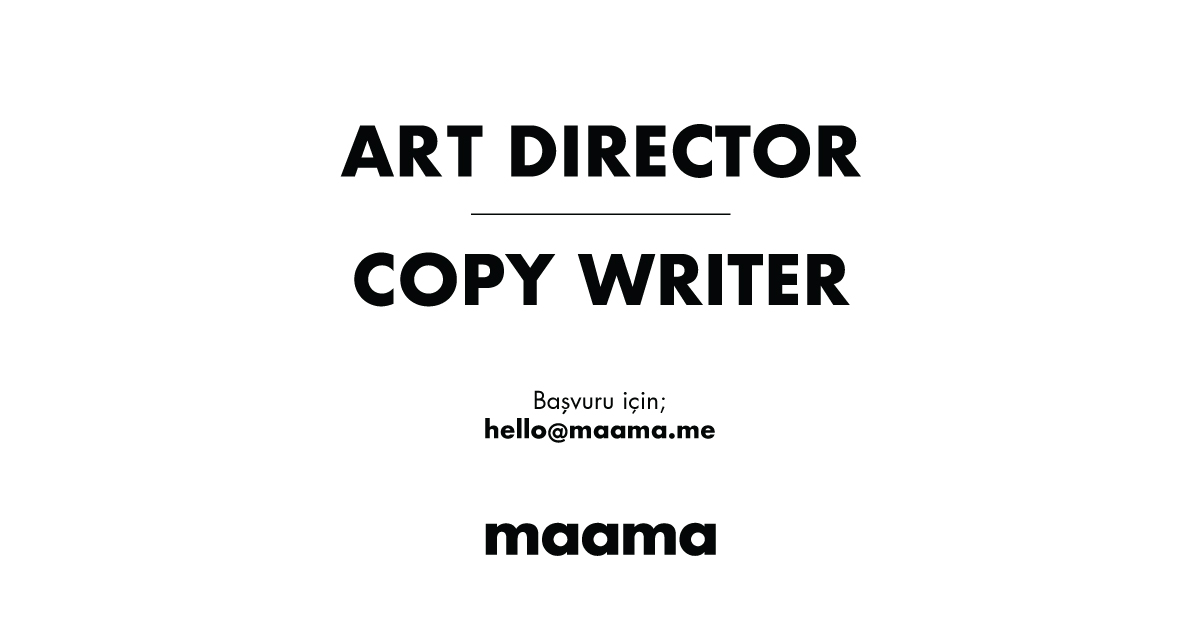 Copywriter ve Art Director