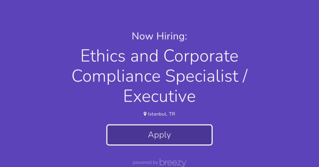 Ethics and Corporate Compliance Specialist / Executive