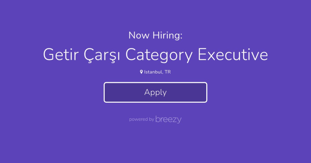 Getir Çarşı Category Executive