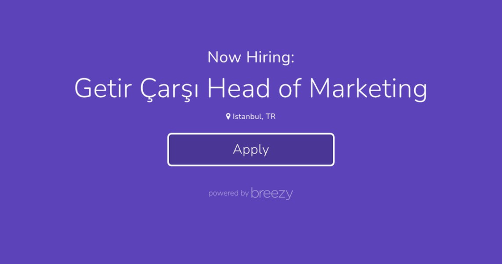 Getir Çarşı Head of Marketing