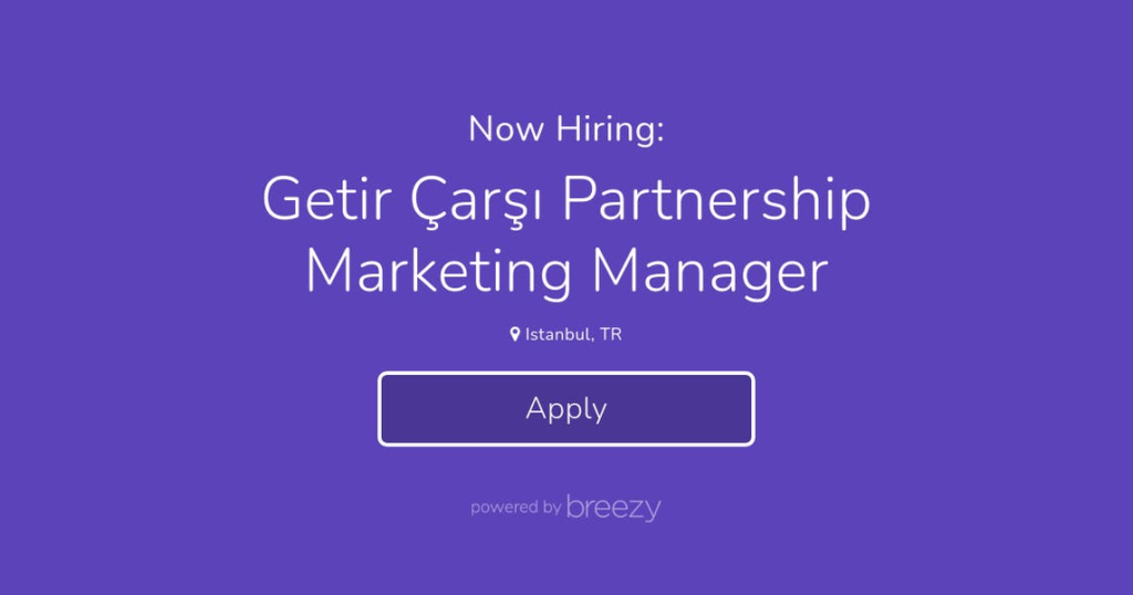 Getir Çarşı Partnership Marketing Manager