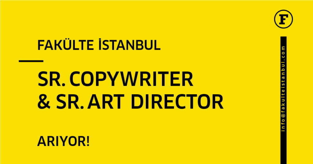 Sr. Copywriter ve Sr. Art Director