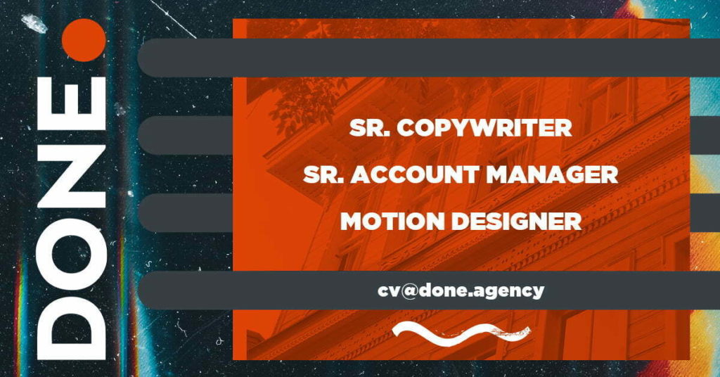 Sr. Account Manager, Sr. Copywriter, Motion Designer Aranıyor